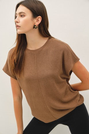 Cocoa Wool Blended Sweater Top