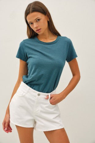 Pine Garment Dyed Cotton Slub Tee