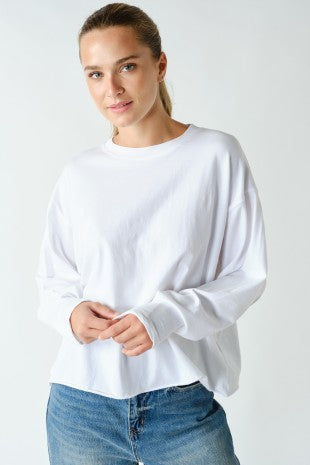 White Cotton Mineral Luxe Tee