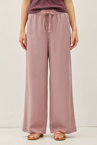Mauve Tencel Wide Leg Pants