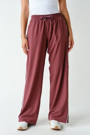 Dark Rose Line Track Pants