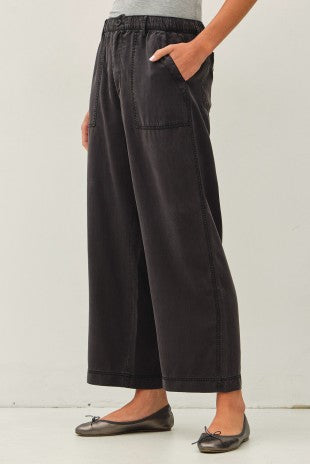 Black Tencel Drawstring Pant