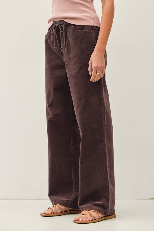 Espresso Corduroy Pull On Pants