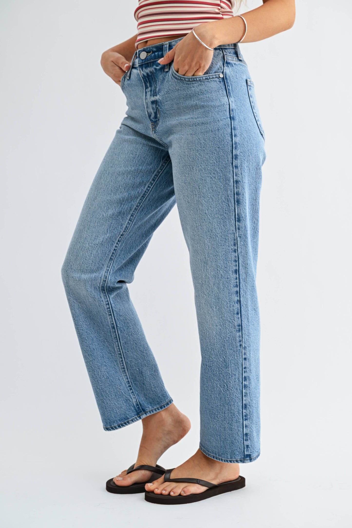 Medium Wash Classic Straight Leg