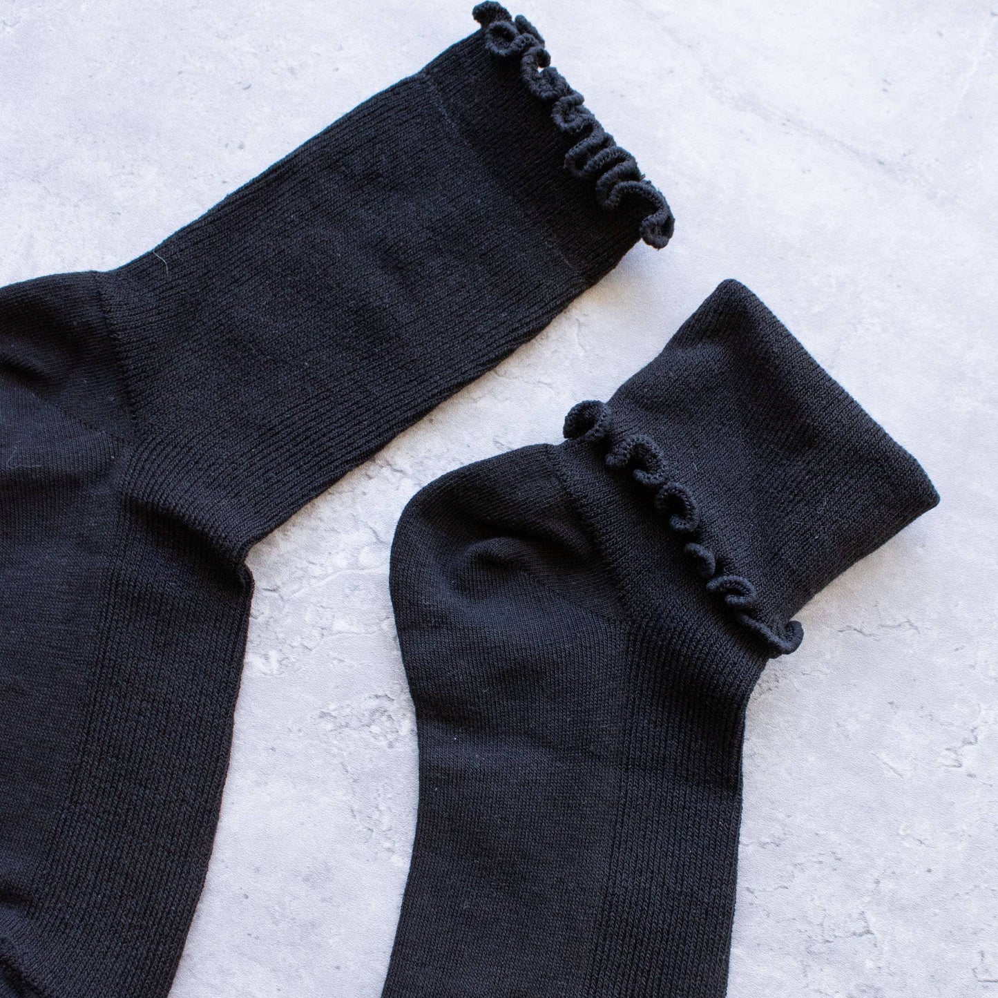 Cotton Blend Ruffle Socks
