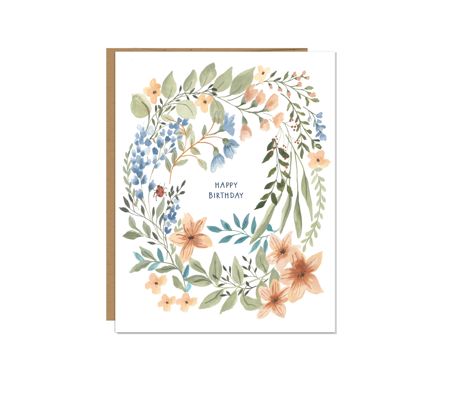Floral Happy Birthday Greeting Card