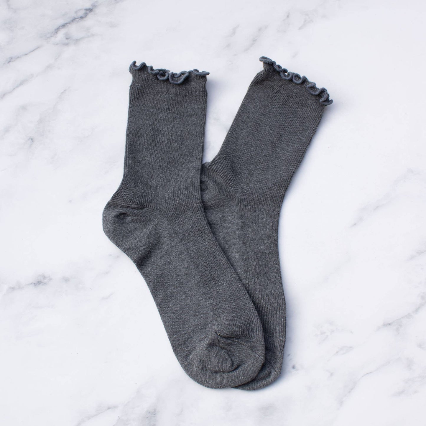 Cotton Blend Ruffle Socks