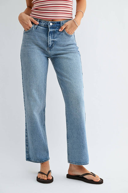 Medium Wash Classic Straight Leg