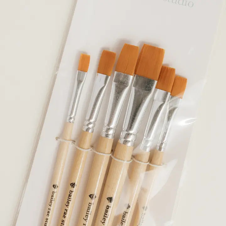 Flat Watercolor Brush Set