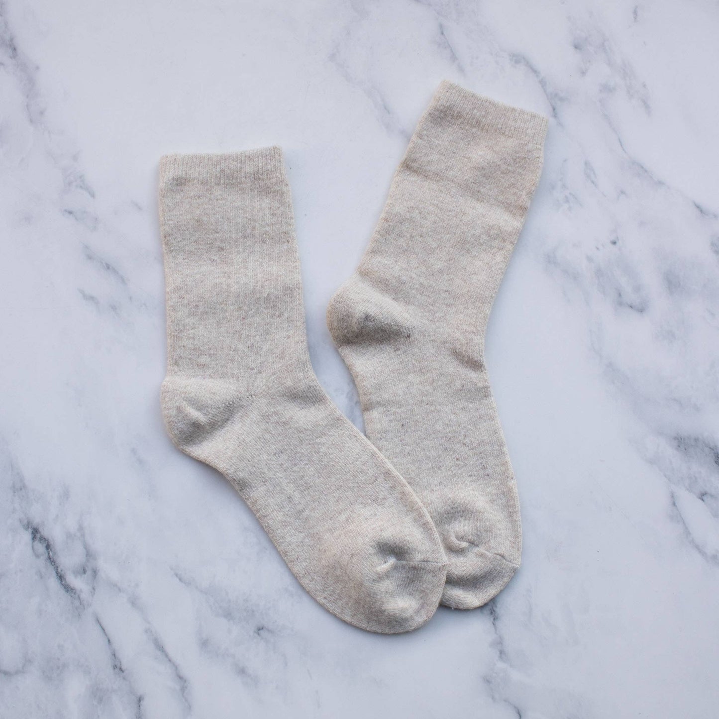 Solid Wool Cashmere Blend Socks