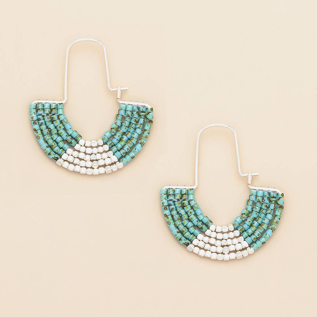 Turquoise Chromacolor U-Hoop Earring