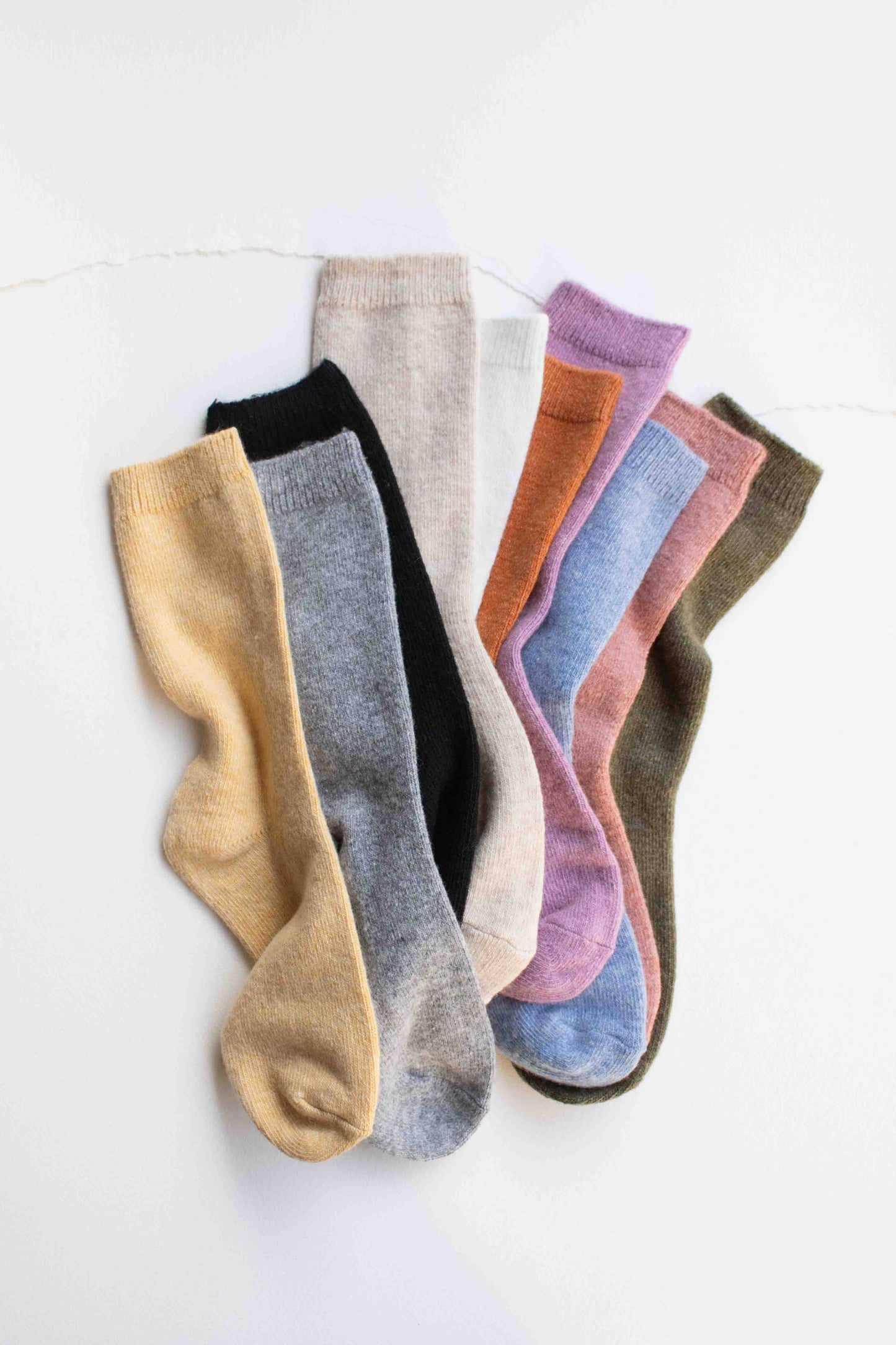 Bright Wool Cashmere Blend Socks