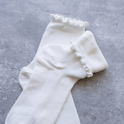 Cotton Blend Ruffle Socks