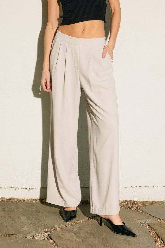 Dove Wide Leg Trousers