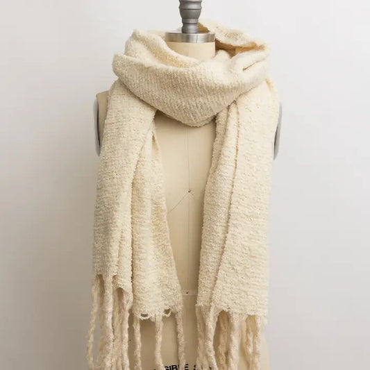 Knit Scarf with Tassels
