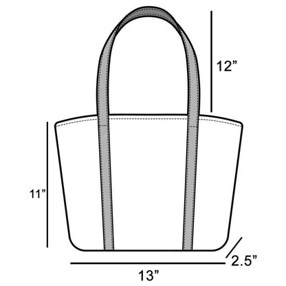 Two Tone Stripe Straw Tote Bag