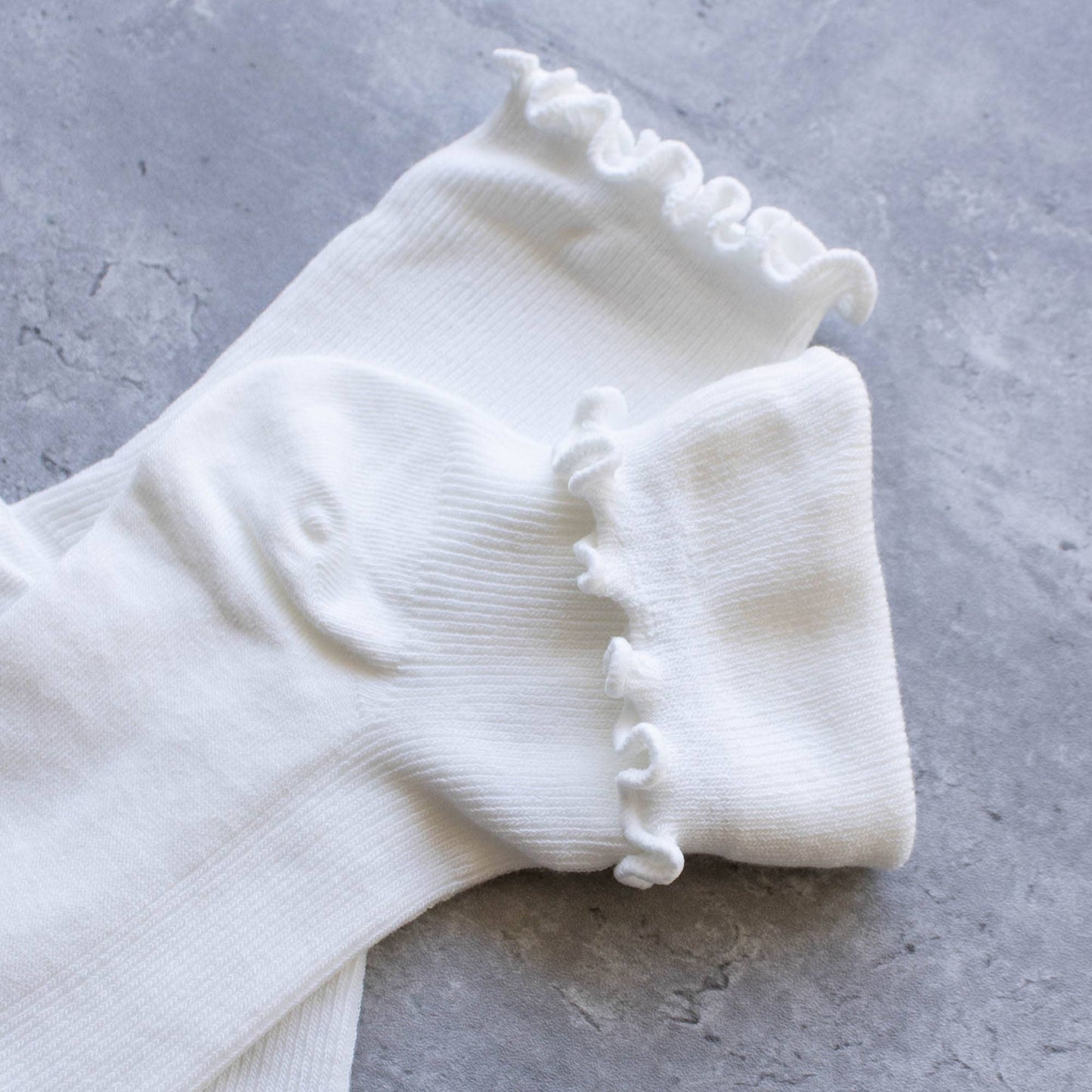 Cotton Blend Ruffle Socks