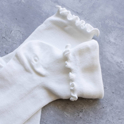 Cotton Blend Ruffle Socks
