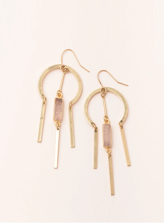 Rose Quartz Dream Stone Earring
