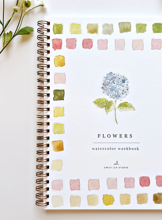 Flowers Watercolor Workbook