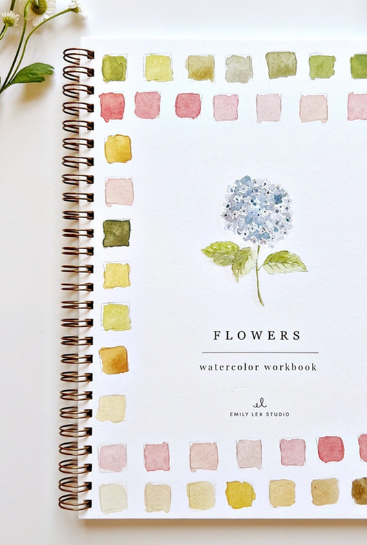 Flowers Watercolor Workbook