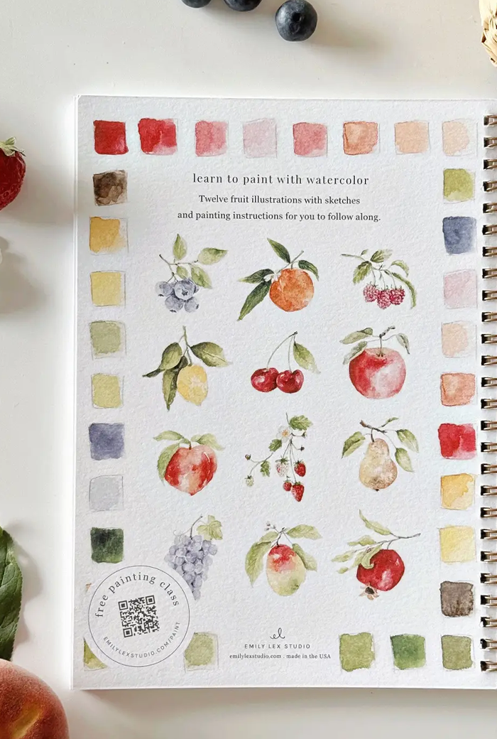 Fruit Watercolor Workbook