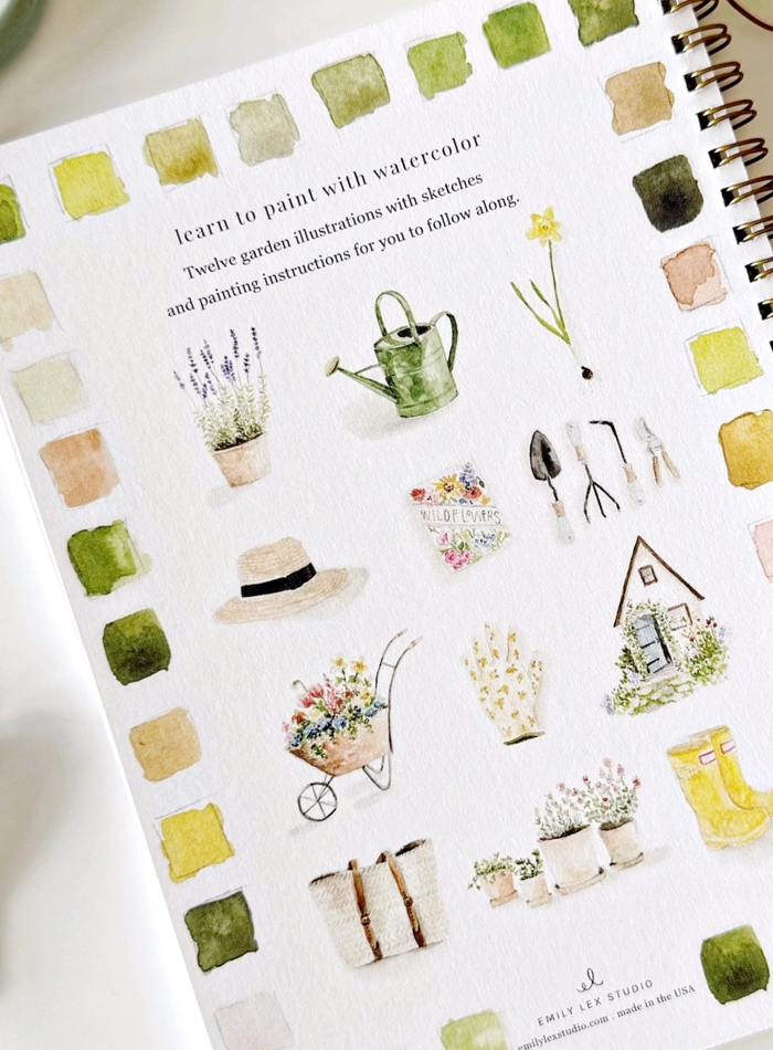 Garden Watercolor Workbook