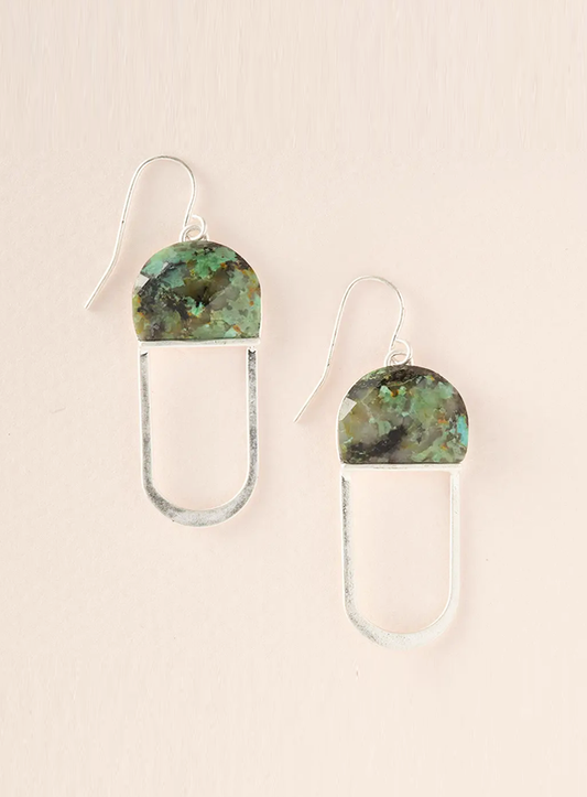 African Turquoise Chandelier Earring