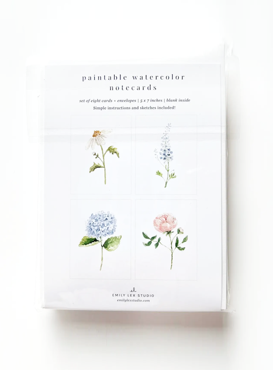 Garden Flowers Paintable Notecard Set