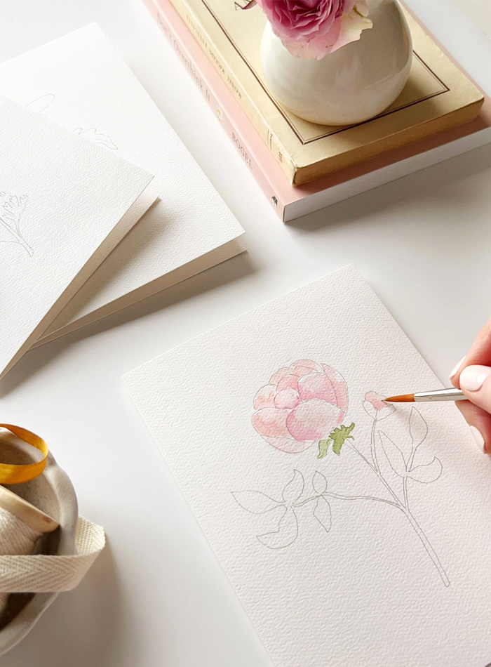 Garden Flowers Paintable Notecard Set