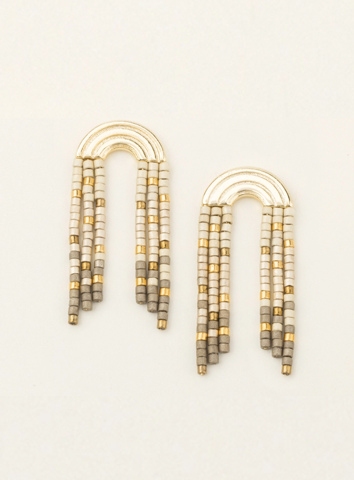 Pewter Ombre Fringe Earring