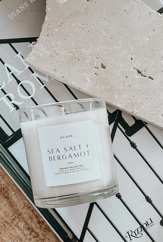 Sea Salt Bergamot Single Wick Candle