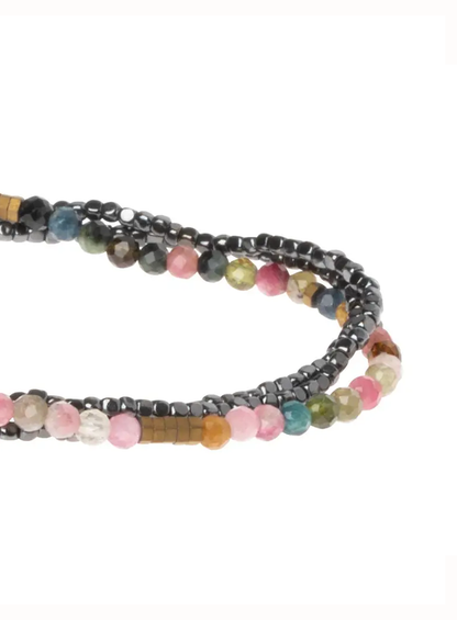 Stone of Healing Wrap Bracelet (Black)