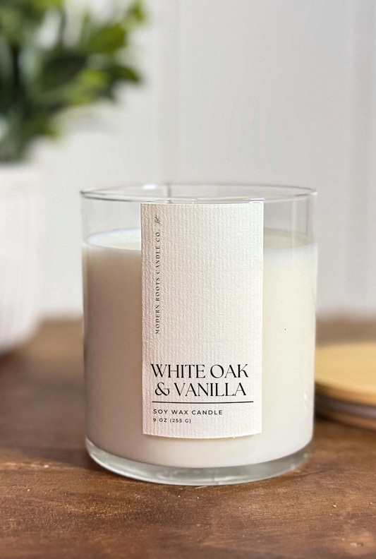 White Oak and Vanilla Candle