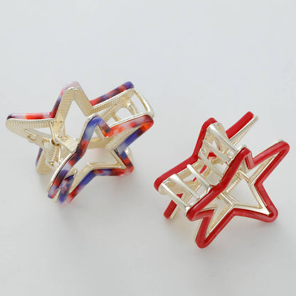 Americana Star Metal Claw Clip