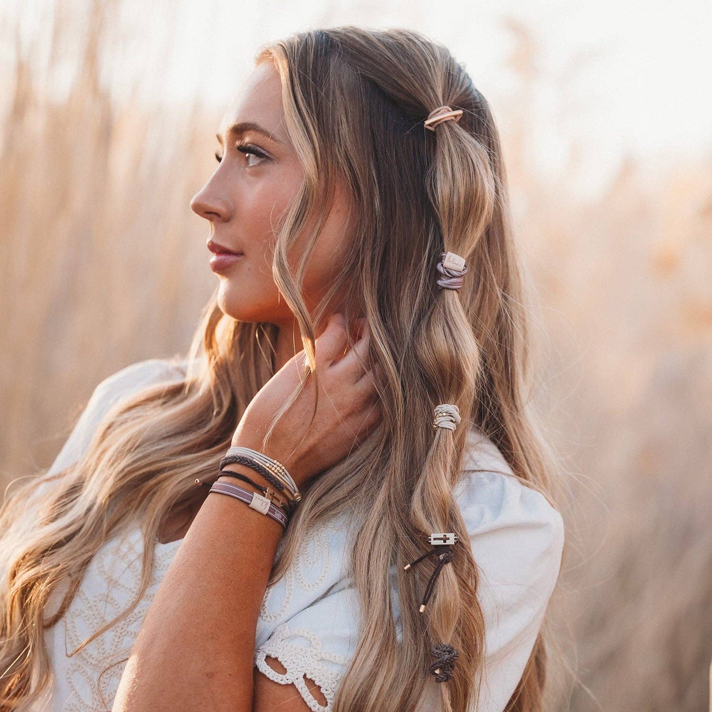 "Faith" Hair Tie Bracelets
