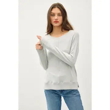 Round Neck Brushed Top