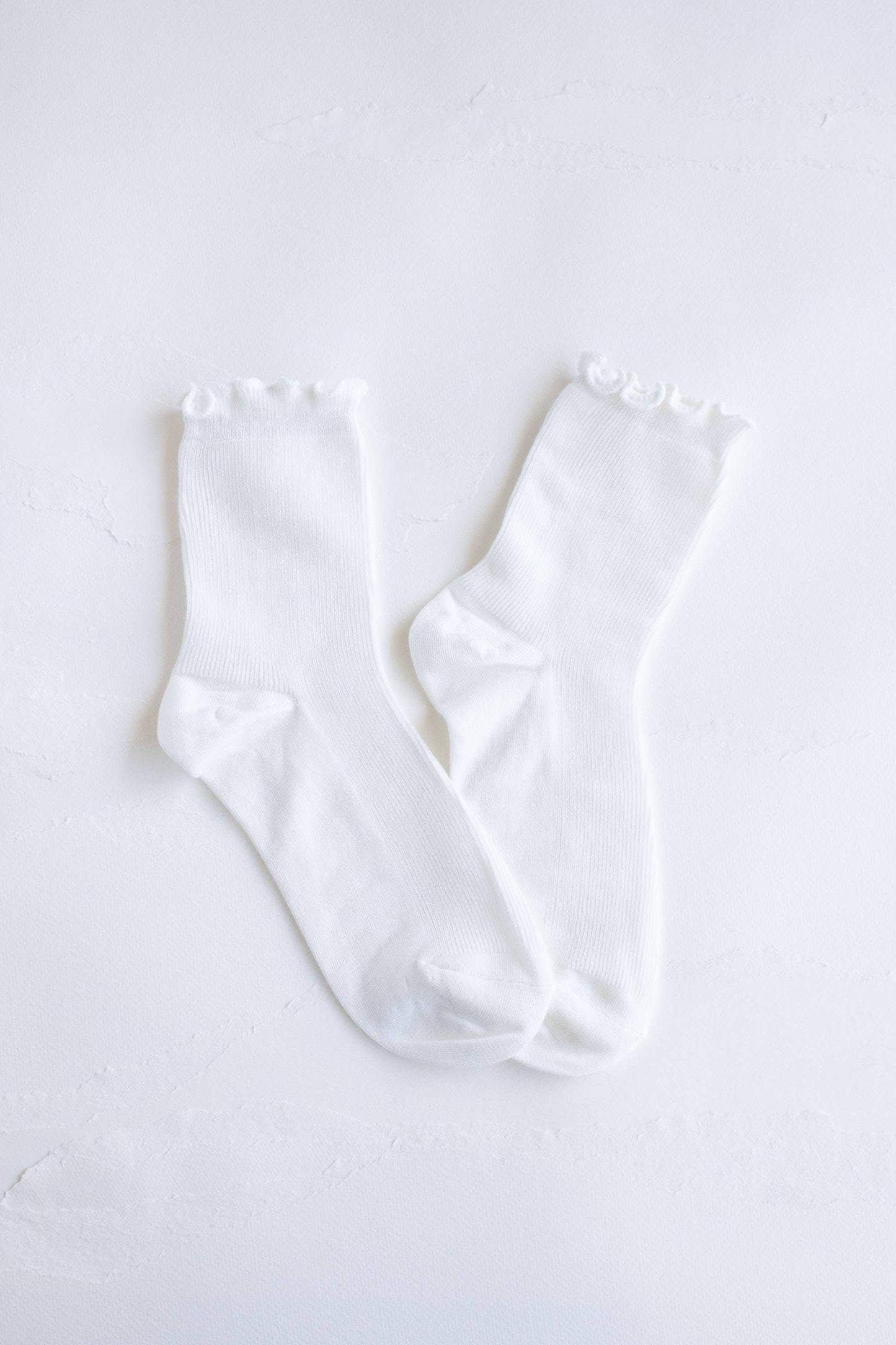 Cotton Blend Ruffle Socks
