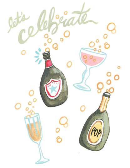 Celebrate Greeting card/ New Years/ Congratulation