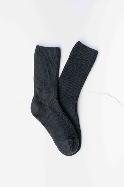 Ribbed Cotton Blend Socks