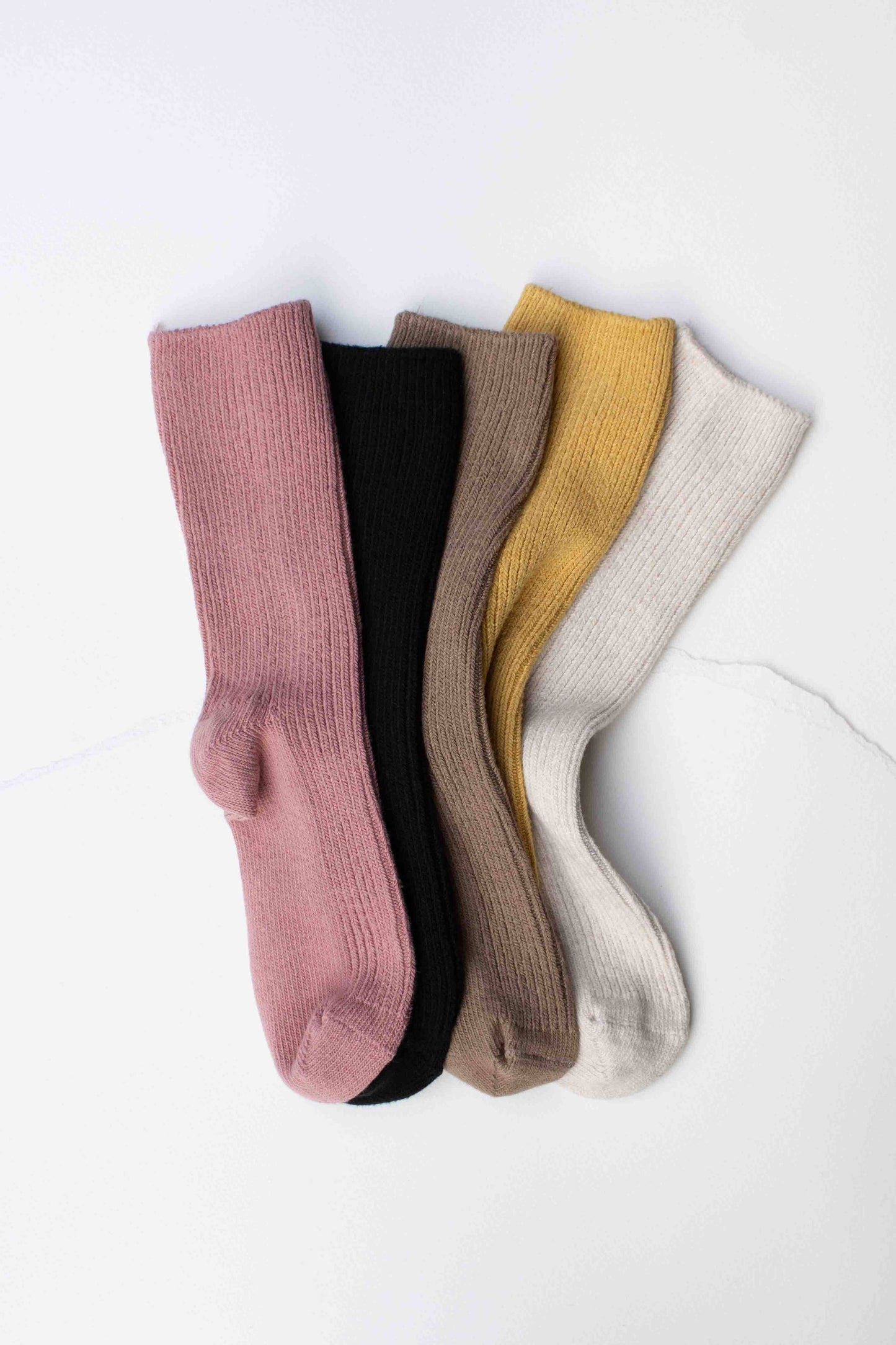 Ribbed Cotton Blend Socks
