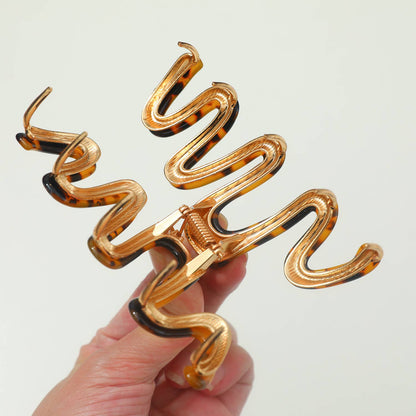 Large - Metal Squiggle Claw Clip