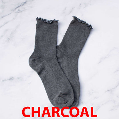 Cotton Blend Ruffle Socks