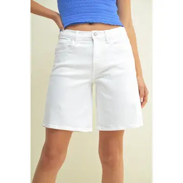 Alabaster Stretch Bermuda Shorts