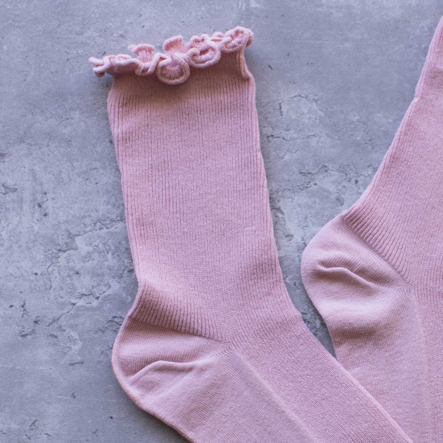 Cotton Blend Ruffle Socks
