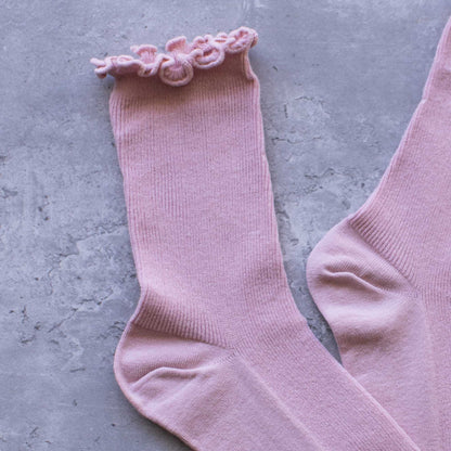 Cotton Blend Ruffle Socks
