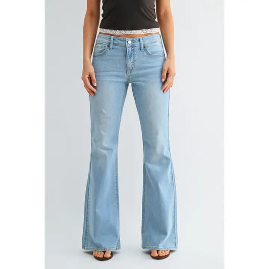 Light Wash Low Rise Western Bootcut