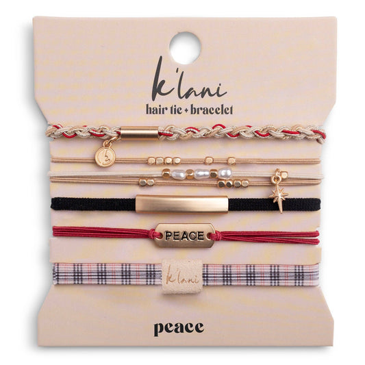 "Peace" Hair Tie Bracelets