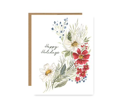 Vintage Christmas | Floral Christmas Card greetings
