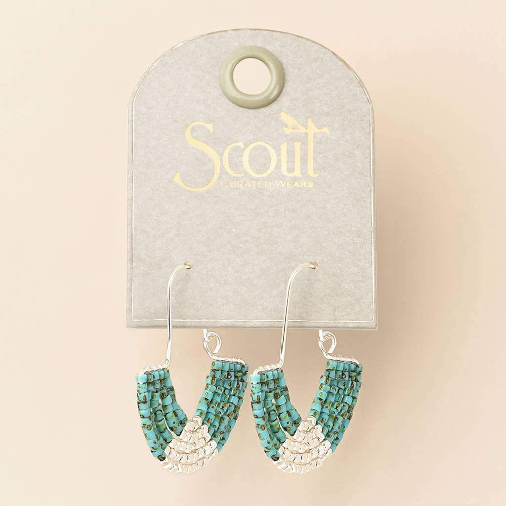 Turquoise Chromacolor U-Hoop Earring